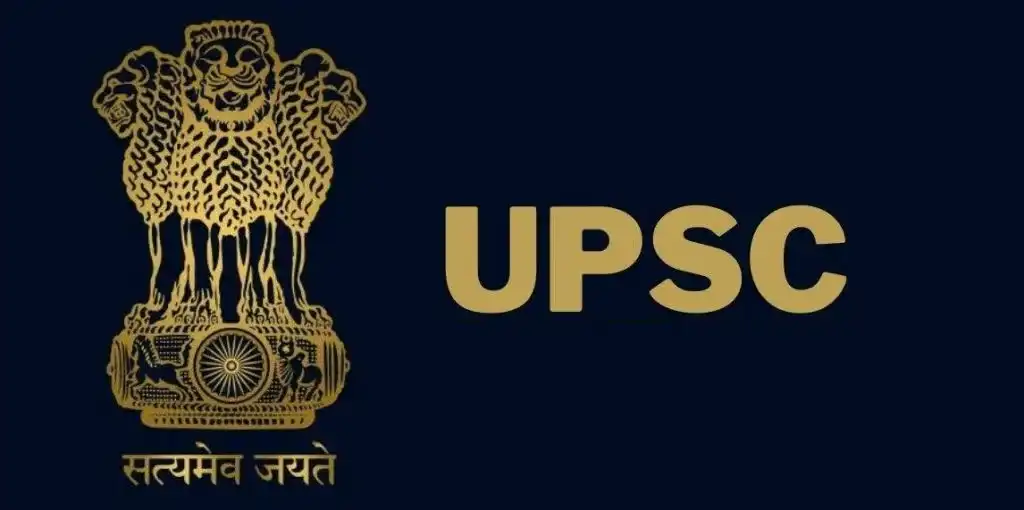 UPSC image with Blue background and golden logo